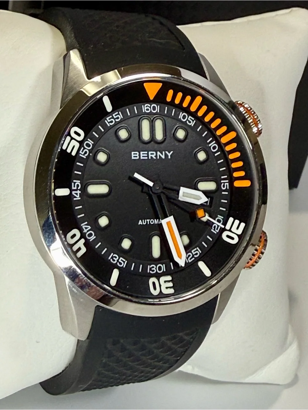 Berny Compressor Date Double Crown Dive Mens Watch